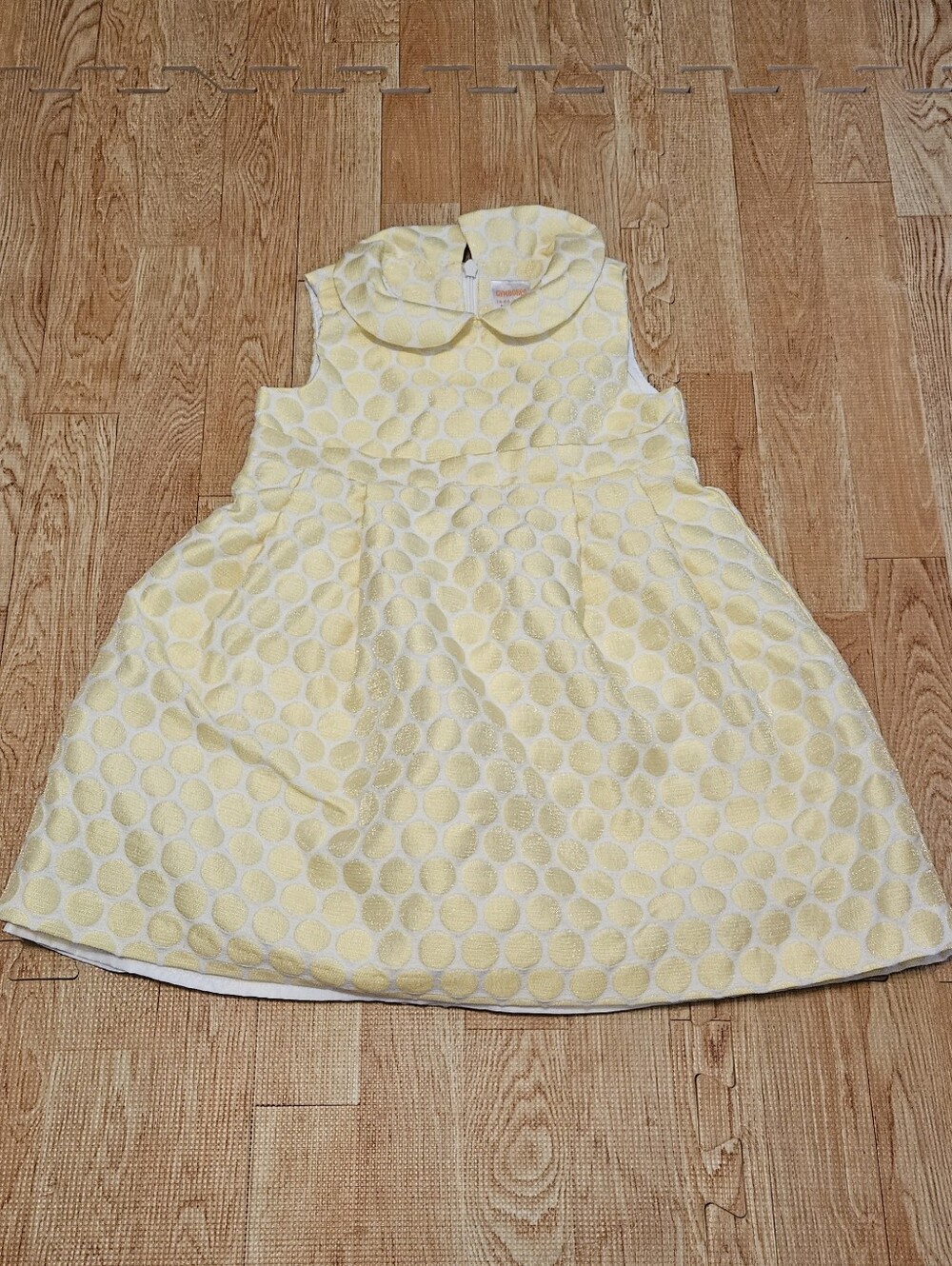 Gymboree Yellow and White Ruffle-Trim Formal Dress